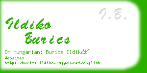 ildiko burics business card